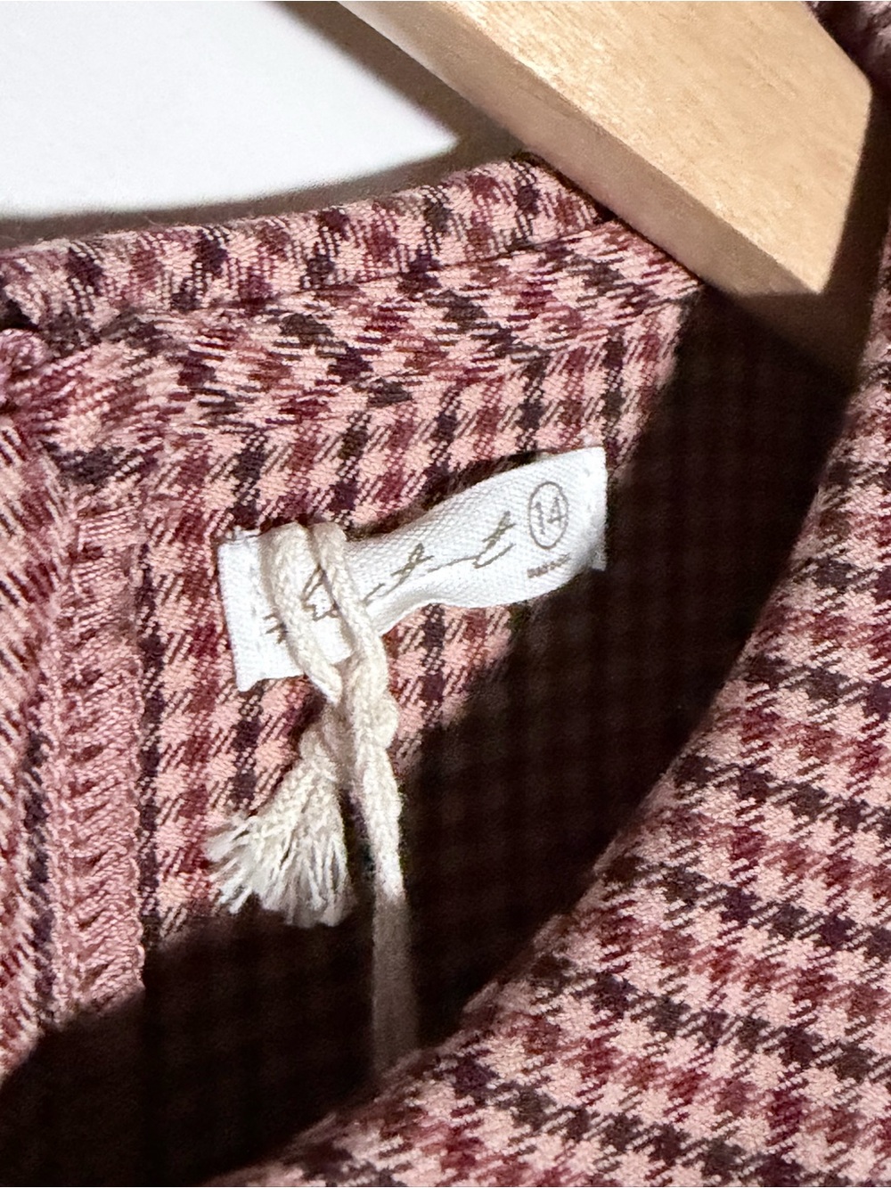 Chestnut Red and Black Gingham Long Sleeve Dress - Picture 2 of 11